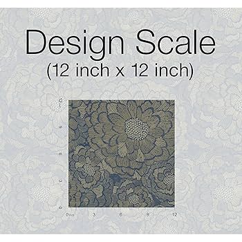 RoomMates RMK12110WP Navy Blue and Caramel Zen Dahlia Peel